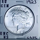 1923 P BU GEM PEACE SILVER DOLLAR UNC MS+++ U.S. MINT RARE COIN 6656