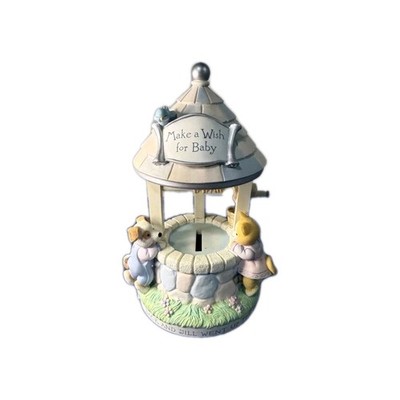 2005 Hallmark Keepsake Jack and Jill Wishing Well Coin Bank Make a Wish for Baby