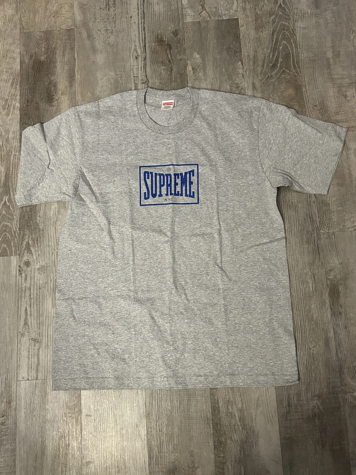 Tee shirt Supreme Warm Up FW23T31 gris bruyère homme moyen neuf