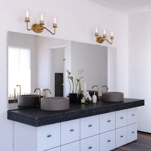 Vaxcel Lighting W0440 Beverly 3 Light 22"W Vanity Light - Brass - Picture 4 of 8