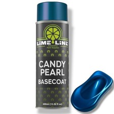 Lime Line Automotive Candy Pearl Basecoat Aerosol - Bright Blue Spray Paint