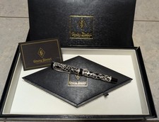 Conway Stewart Sterling Silver Chatsworth Black Fountain Pen Henry Simpole 09/25