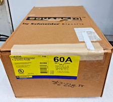 New Square D 60 Amp Fusible SS Safety Switch 3 Pole 600V 3R, 4/4X, 5, 12 H362DS