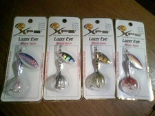 4 señuelos Bass Pro XPS Lazer Eye Micro Spin 2-1/4 oz. Lote # 215 y 2-1/6 oz