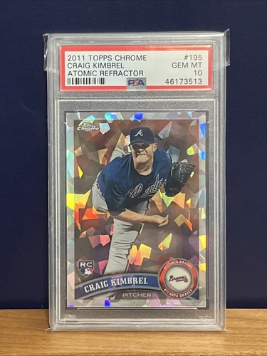 2011 Topps Chrome Craig Kimbrel PSA 10 Atomic Refractor #/225 Rookie RC GEM MINT
