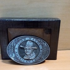 John Wayne Men's Silver Pewter Western Belt Buckle American Legend JW6674
