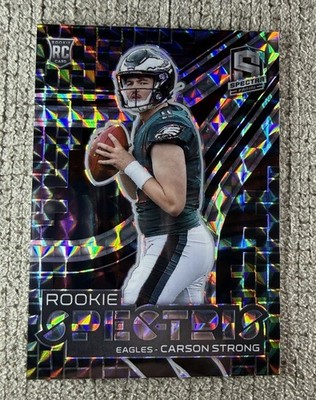 2022 PANINI SPECTRA FOOTBALL CARSON STRONG RC /50 INTERSTELLAR RSP-CST EAGLES