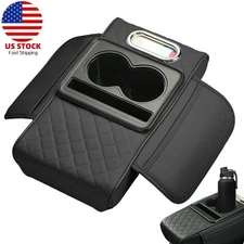 5-in-1 Car Center Console Cover Car Armrest Cushion with Storage Bags Cup Holder