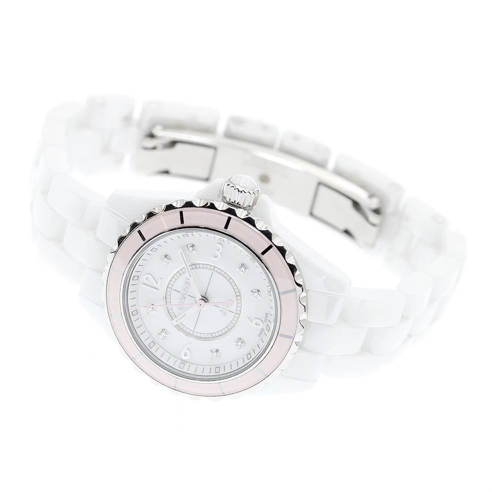 Reloj de cuarzo para dama Chanel J12 H4466 8P esfera blanca diamante_877695 Foto 2 de 4
