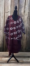 Women's African Print Modern Adire Kaftan XL Midi Dress