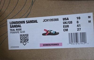 Chaco Women's Lowdown Sandal Multicolor Canvas Upper US 10 M