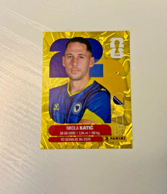 NIKOLA KATIC - BOSNIEN - PANINI FIFA WORLD CUP 2026 - GOLD CRUMPLE - BIH 7