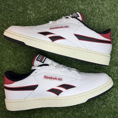 Reebok Club C Revenge Men s Sneakers White Vector Red Black Size 13 New    