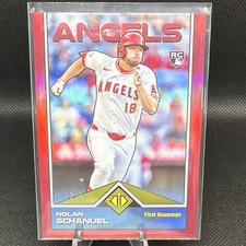 Topps Transcendent Collection Red Refractor Nolan Schanuel #43 Angels /5 2024 RC