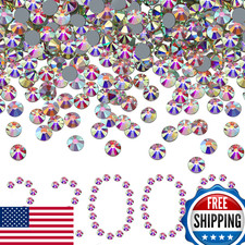 22000Pcs Crystal Hotfix Rhinestones Flat Back Nail Gems SS10 Crystal AB DIY Craf