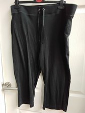 Marks And Spencer Cropped Jogging Bottoms Size 18 Black