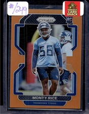2021 Panini Prizm #420 Monty Rice Orange #/249