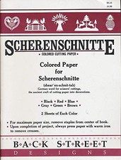 Scherenschnitte Colored Cutting Paper 12 Sheets 