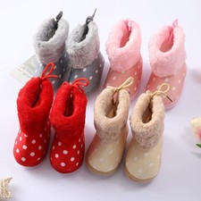Cozy Fleece Soft Sole Infant Shoes Baby Snow Boots First Walking Shoes Boots