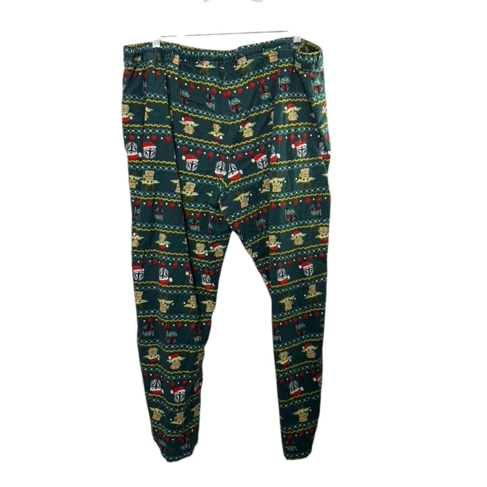Hanna Andersson x Star Wars Green Christmas Baby Yoda Flannel Pajamas XXL - Image 3 of 4