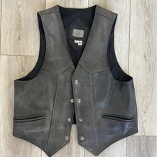 Vintage Thick Real leather motorcycle vest Biker  s Choice Size 42 L 