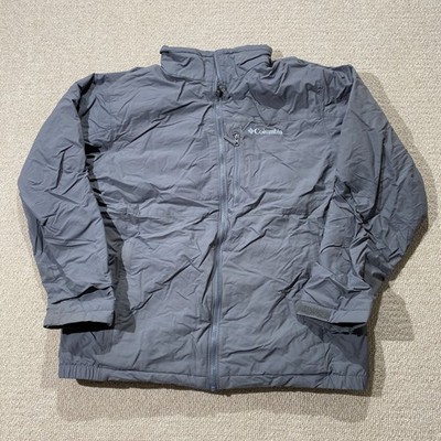 Columbia Bomberjacke Herren Large grau Sherpa gefüttert Outdoor Wandern Windbreaker