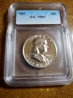 1957 PR 67 50c franklin Half Dollar