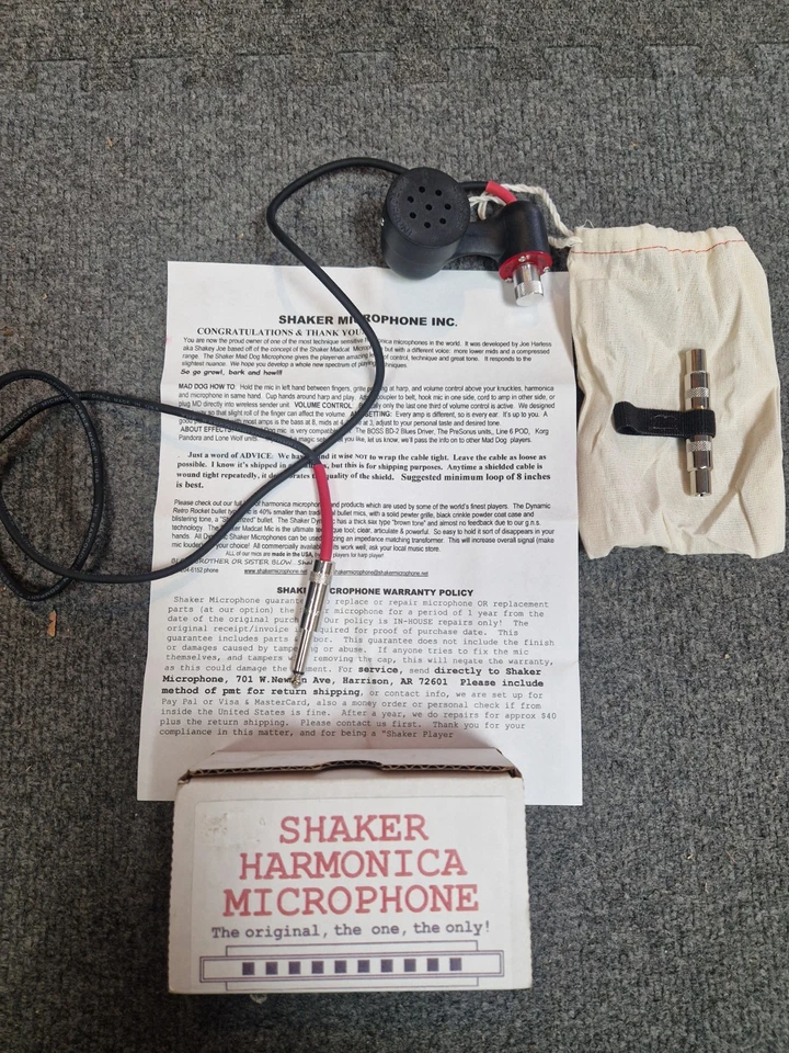 Shaker Mad Dog Mundharmonika, Harfenmikrofon. Neu. Waranteed. Kostenloser Versand! - Bild 4 von 4