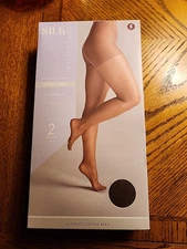 Silk Impressions Shimmer Sheer 20 Denier Coffee Bean Size Small, 2 Pair