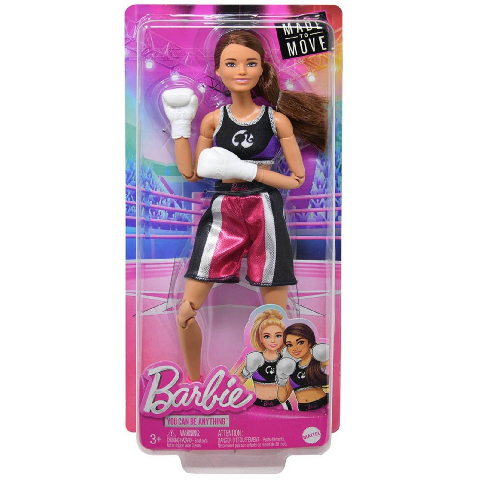 Barbie Made to Move Brunette Boxer Doll - Fully Articulated with Gloves and
