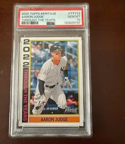 2025 Topps Heritage - Through the Years - Aaron Judge - #TTY-23 - PSA 10 ! POP 1