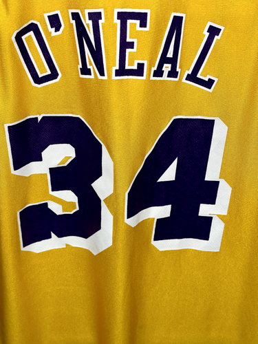Vintage NBA Champion Jersey Los Angeles Lakers #34 Shaquille O'Neal size 48 - Picture 8 of 13