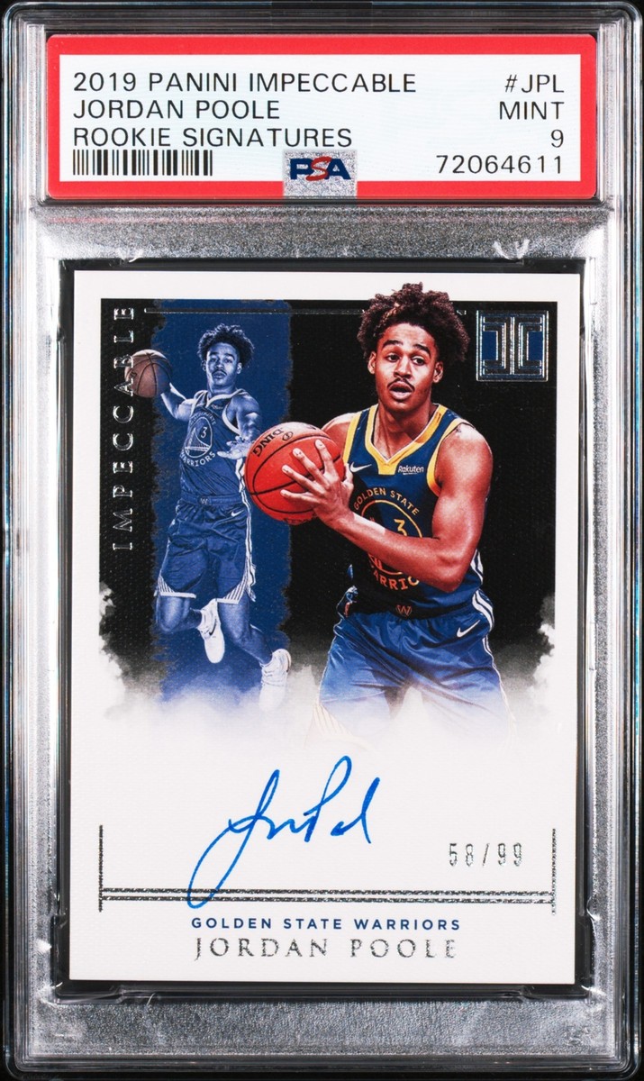 その他 2019 NBA Hoops Jordan Poole Autographed Jordan Poole 2019 Panini Impeccable Rookie Signatures Auto