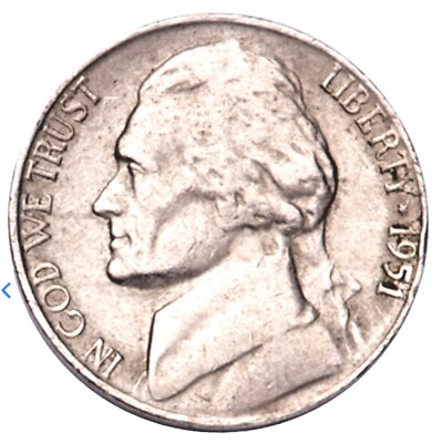 1951-D Jefferson Nickel  Best Value On EBay   Free S&H W/Tracking!!