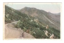 Zig-Zagging Eagle Mountain Colorado Springs Colorado Vintage Postcard SL210