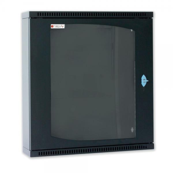 Armadio Rack 19'' Flat a muro p.30cm 12 unit&agrave; sezione unica Nero
