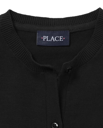 Children's Place Black Button Up Cardigan (XXL) - Picture 2 of 5