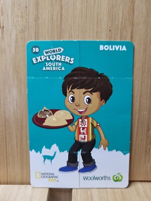 Woolworths World Explorers #50 BOLIVIA Card  FREE POST