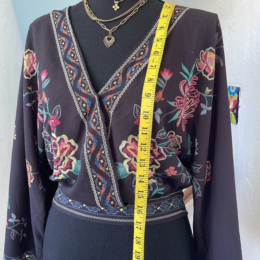 Flying Tomato - Bright Floral Patterned Wrap Top … - image 7