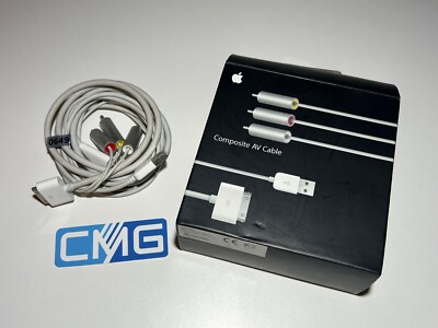 Apple Composite AV Cable Model video No. MB129ZA/A Apple iPod iPad iPhone #0649