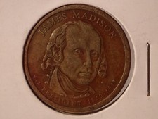 2007 JAMES MADISON ANTIQUED ONE DOLLAR COIN