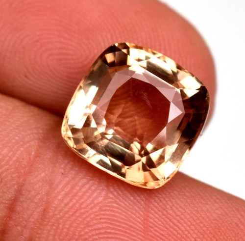 6,90 Karat natürliches brasilianisches Imperial Topas zertifiziertes Kissen geschnittenes lockeres Edelstein für Ring - Bild 2 von 6