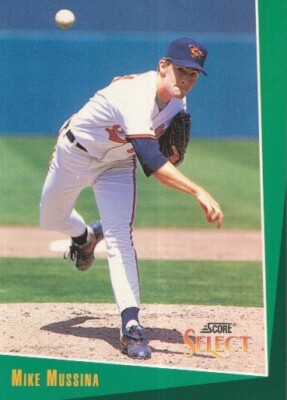#092 BALTIMORE ORIOLES # MIKE MUSSINA - P # BASEBALL CARD SCORE SELECT MLB 1992