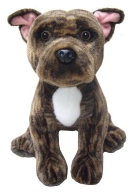 Staffordshire Bull Terrier Brindle Dog Plush Toy