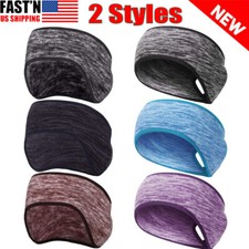 Winter Fleece Ear Warm Muffs Ponytail Headband for Men Women Ski Running Cycling
