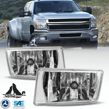 for 07-13 Chevy Silverado 1500 2500 HD Tahoe Clear Bumper Fog Light Lamps PAIR