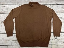 VTG Keneth Too! Plus Women's Solid Brown Acrylic Turtleneck Sweater Made In USA
