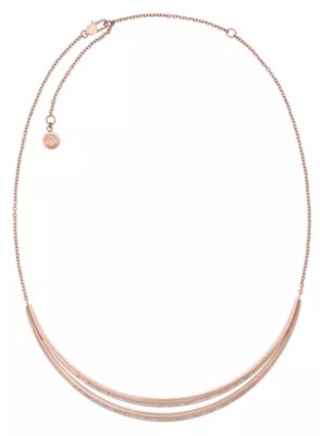 MICHAEL KORS Rose Gold Tone Beyond Brilliant Necklace MKJ6749791 NWT $125