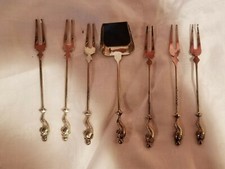 Vintage European Hors d'Oeuvres Set - Brand New - Silver Plated - 7 pcs