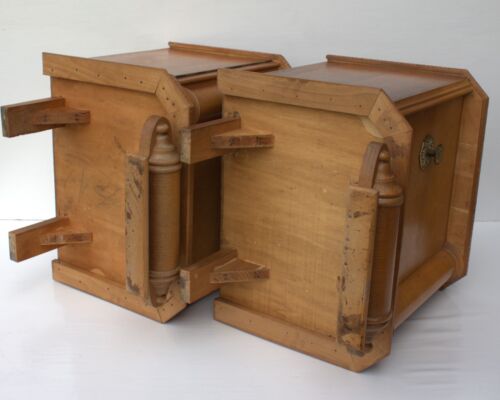 Antique 2 Art Deco Bedside Tables nightstands vanity end tables 1940's home deco - Picture 16 of 19